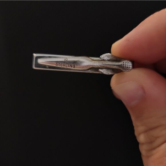 VINTAGE Sterling Tie Clip - Picture 3 of 7